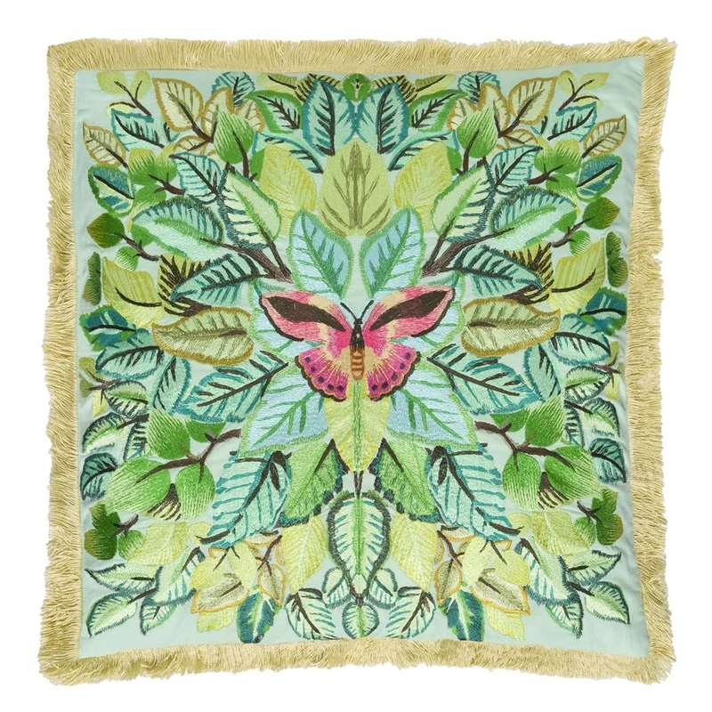 Kissen CELASTRINA EMBROIDERED TURQUOISE, 55 x 55 cm