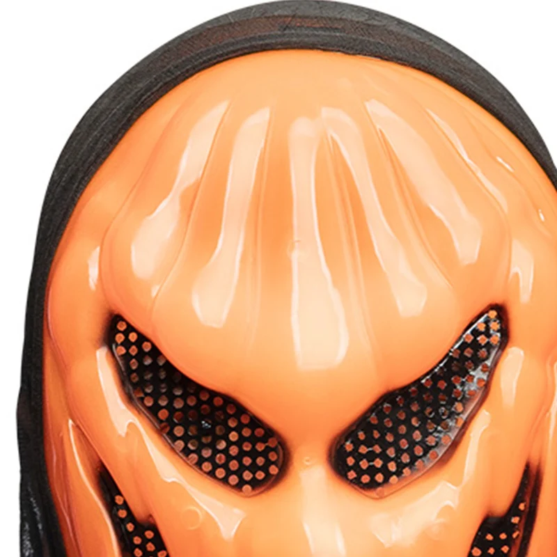 Halloween Maske "Kürbis mit Kapuze" | Orange Schwarz