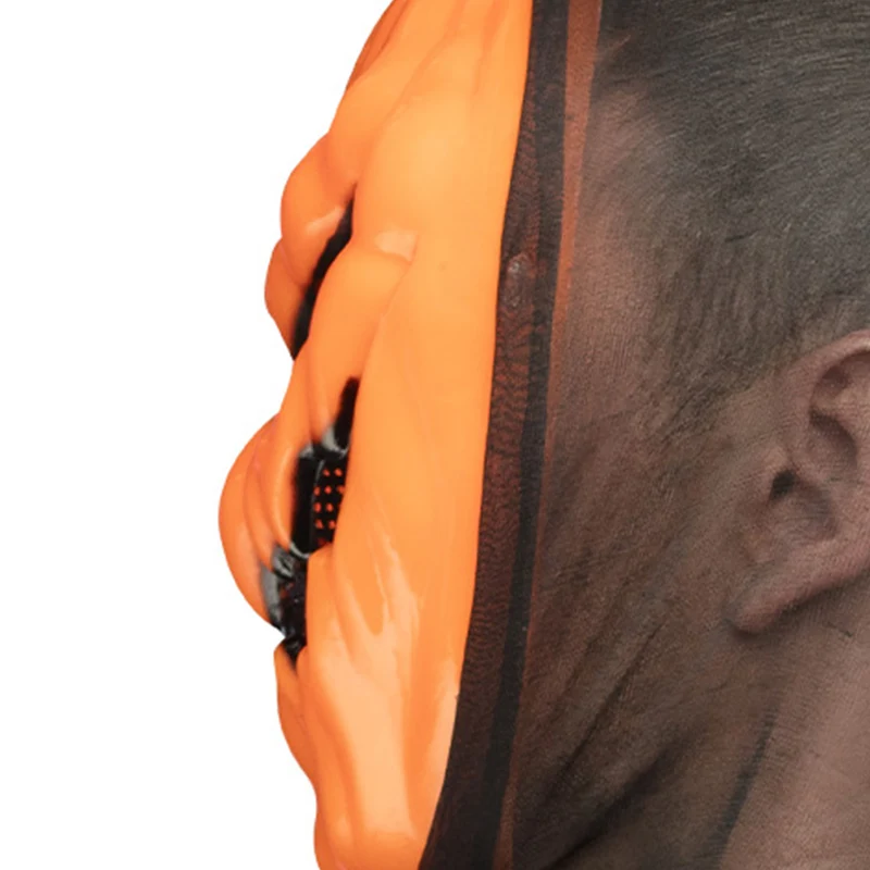 Halloween Maske "Kürbis mit Kapuze" | Orange Schwarz