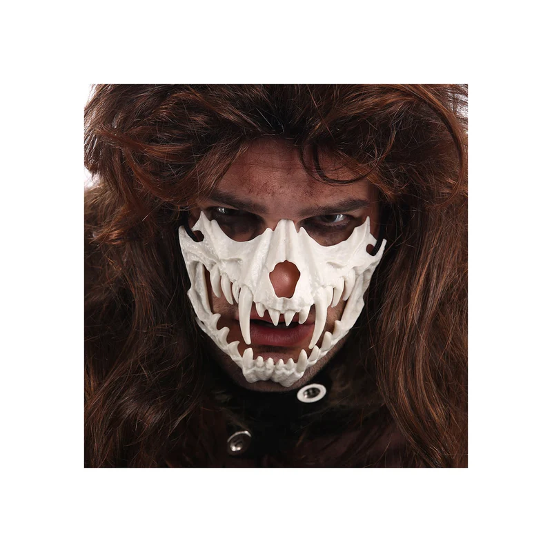 Halloween Maske "Skelett Werwolf Gebiss" | Halbmaske