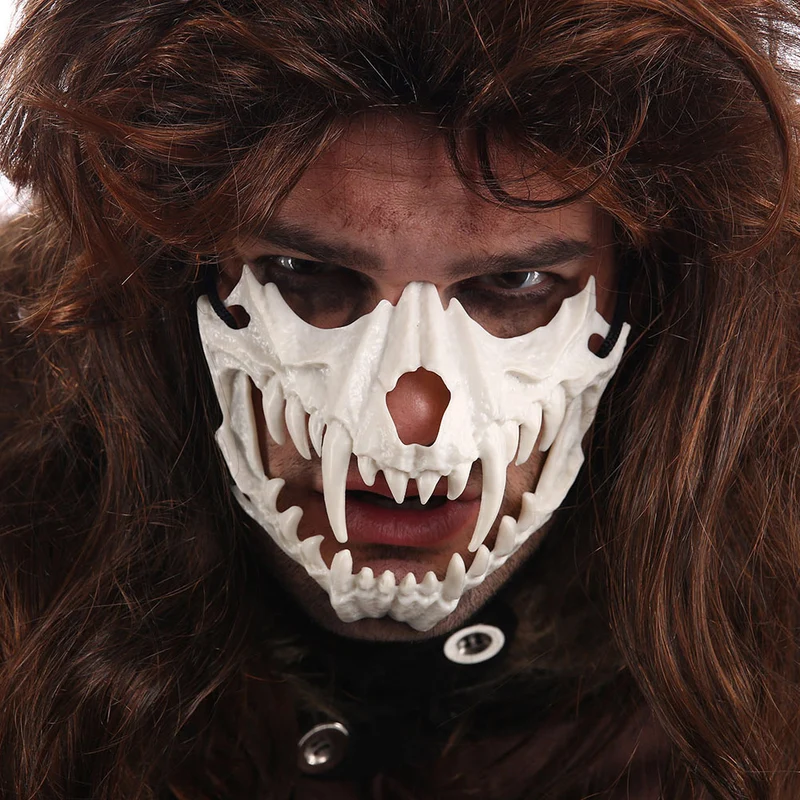 Halloween Maske "Skelett Werwolf Gebiss" | Halbmaske