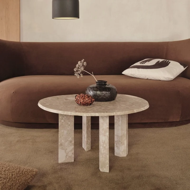 Sofa Rico Lounger, Rich Velvet, Soft Brown - ferm LIVING