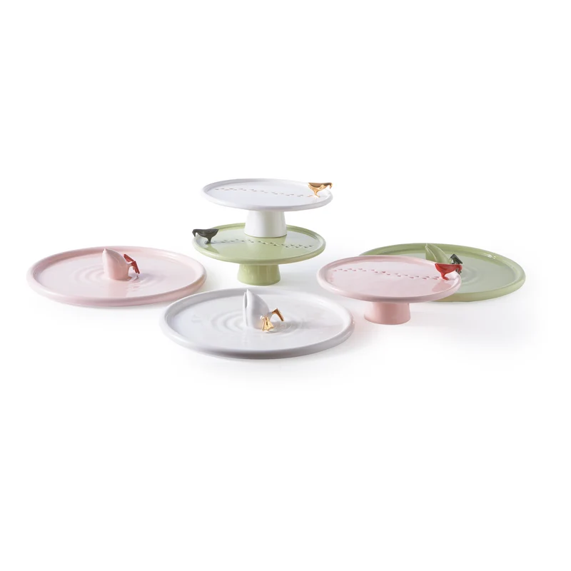 Keramikteller DIVING DUCK Plate hellrosa