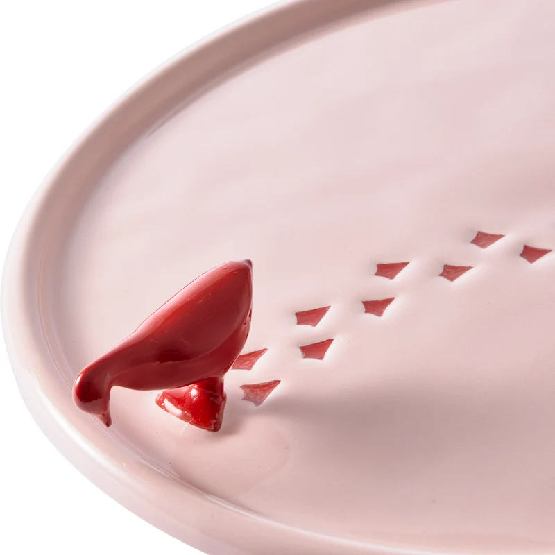 Kuchenplatte WALKING DUCK Plate hellrosa
