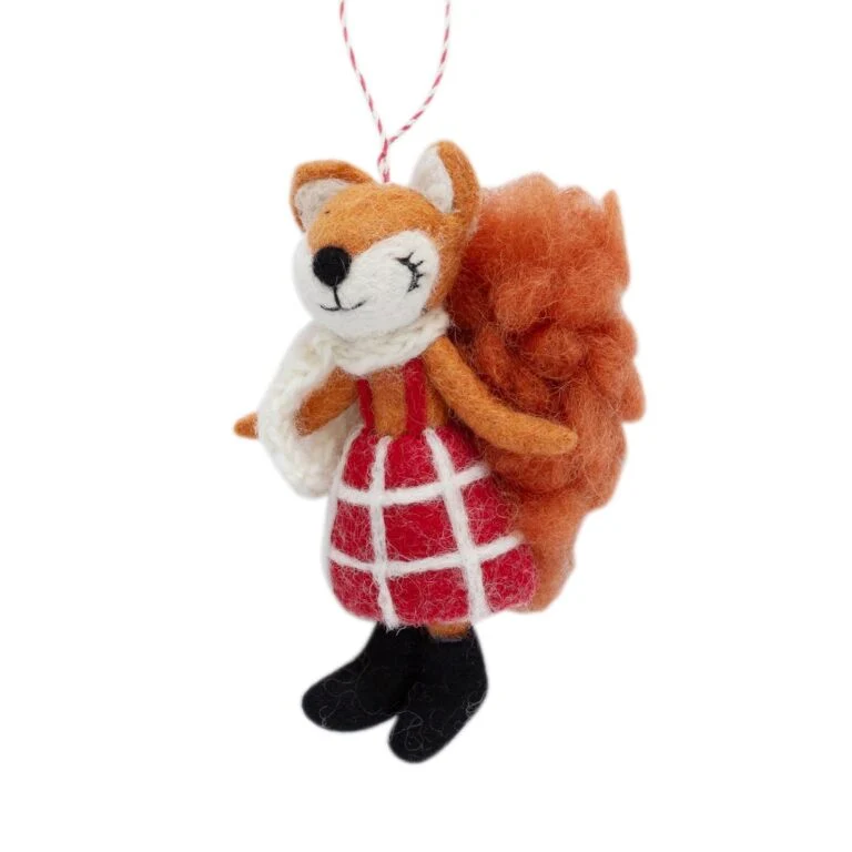 Filzanhänger MS. FUCHS ☆ aus Lammwolle ca. 13,5 cm Dekoanhänger