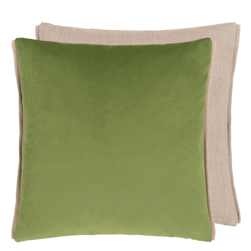 Kissen VELLUTO EMERALD, Velvet + Leinen, 50 x 50 cm