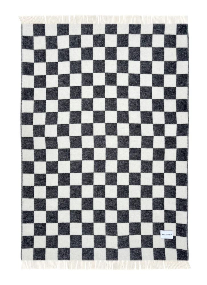 Decke Schachbrettmuster Schwarz-Weiß