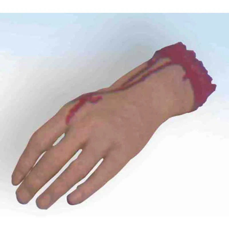 Halloween Körperteil Hand - Abgehackt & Blutig - Realistische Grusel Deko für Horrorpartys, Spukhaus & Outdoor