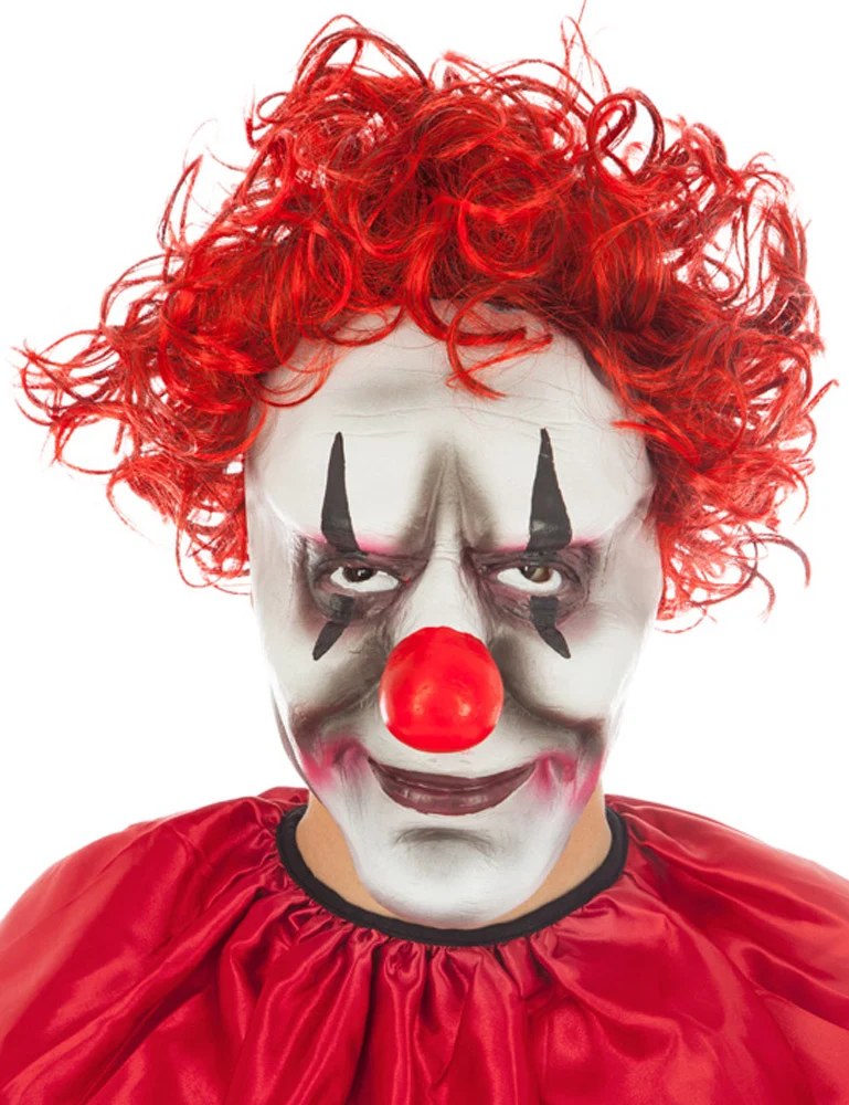 Halloween Horror Maske "Gruselclown mit roten Haaren" | Latexmaske