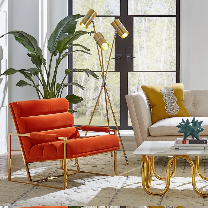 Loungesessel CHANELLED GOLDFINGER orange