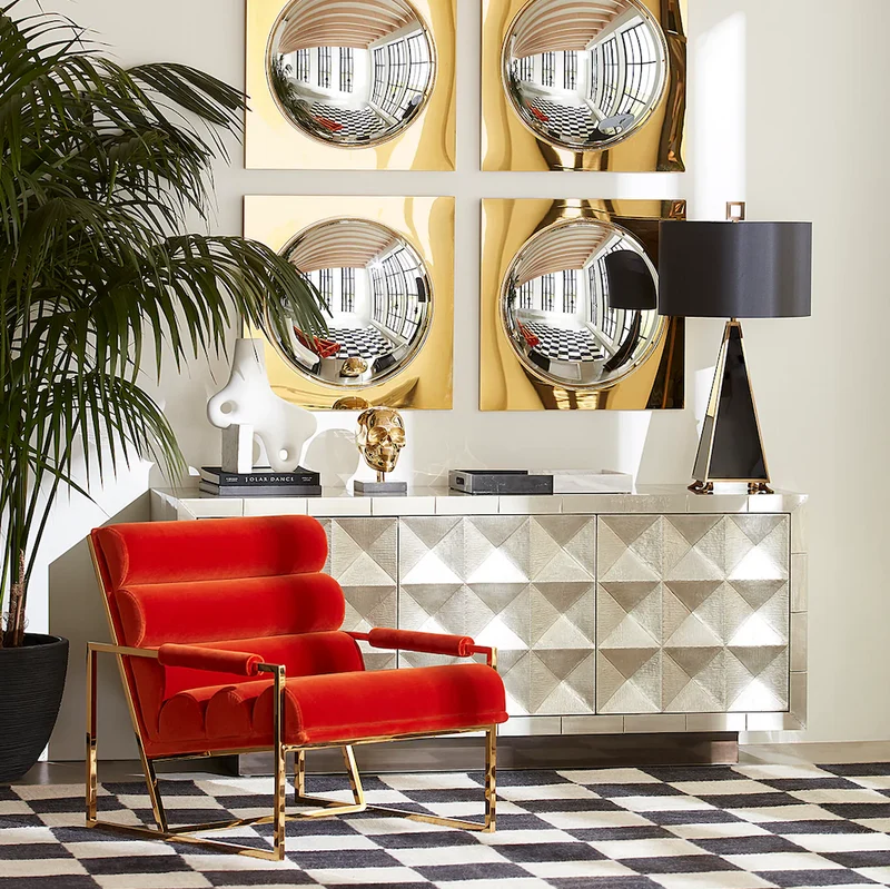 Loungesessel CHANELLED GOLDFINGER orange