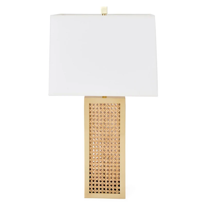 Tischlampe aus Messing 'BELLPORT TABLE LAMP' gold/weiss