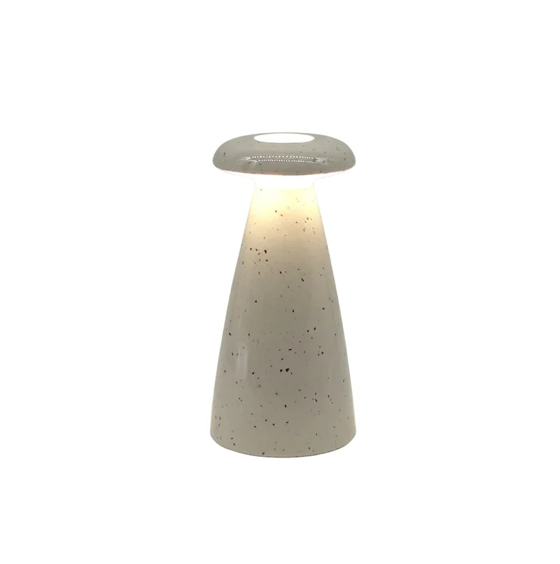 Tischleuchte NOVA 3‑in-1 ca. 21 cm Lampe, Vase, Raumduftbehälter Akku wiederaufladbar | beige gesprenkelt