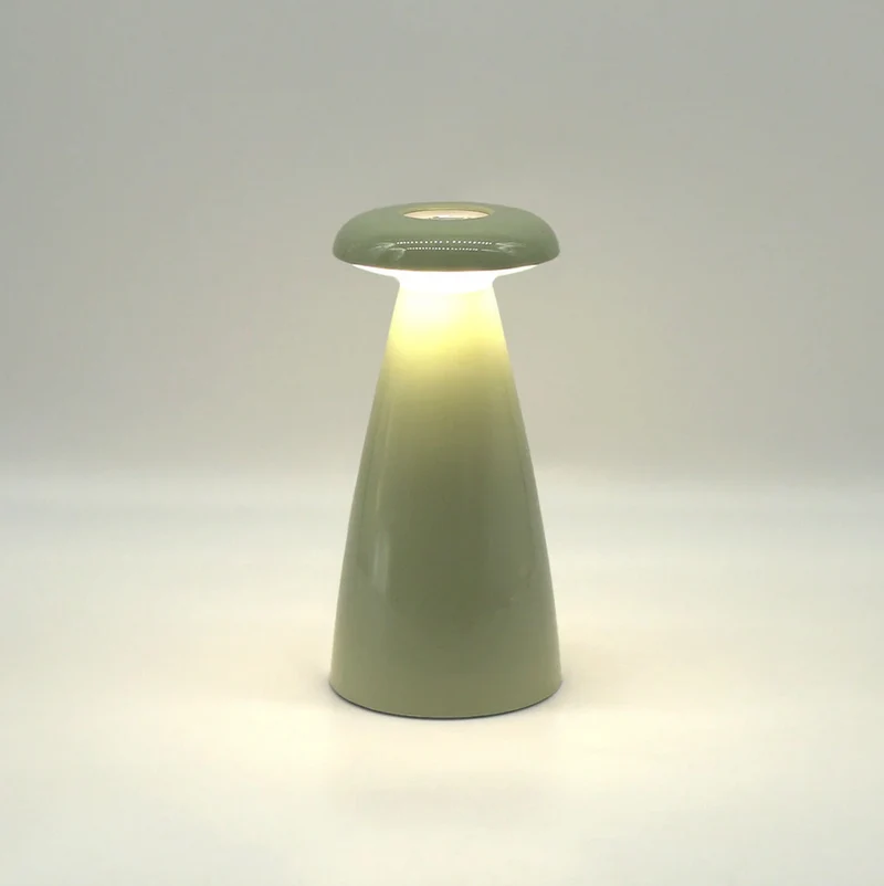 Tischleuchte NOVA 3‑in-1 ca. 21 cm Lampe, Vase, Raumduftbehälter Akku wiederaufladbar | grün