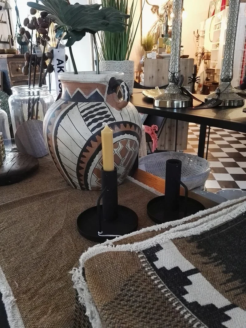 Krug mit Henkeln Deko-Vase ETNICO Amphore Tontopf 28 x 25 cm | Boho Ethno