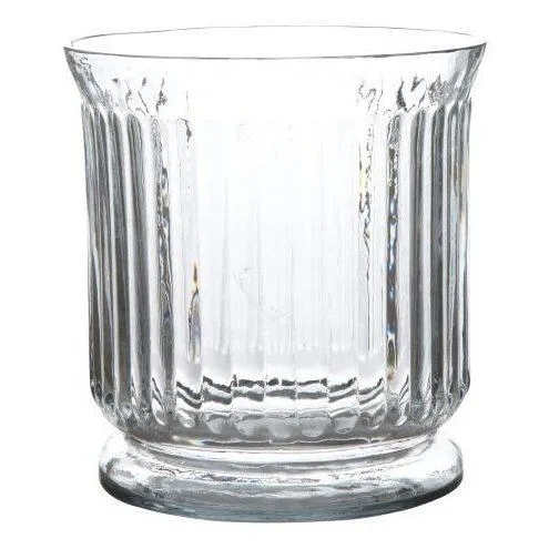 Affari Windlicht BETTY Hurricane Glasvase Vase 13,5 cm gerilltes Klarglas