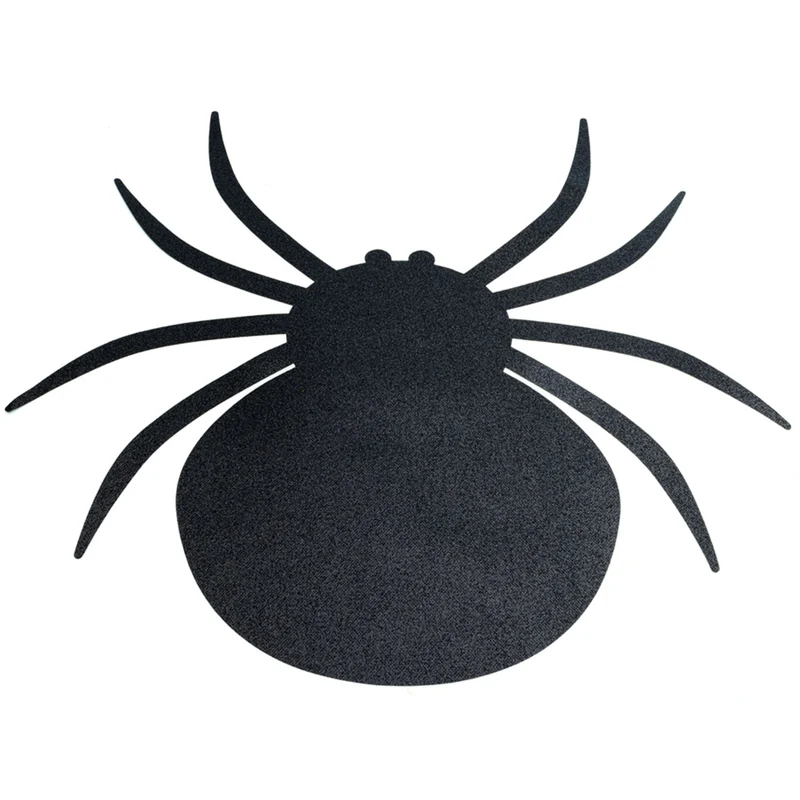 Halloween Glitzer 4er Tischset "Spinne" - 54 x 48 cm | Schwarz - Platzsets Deko