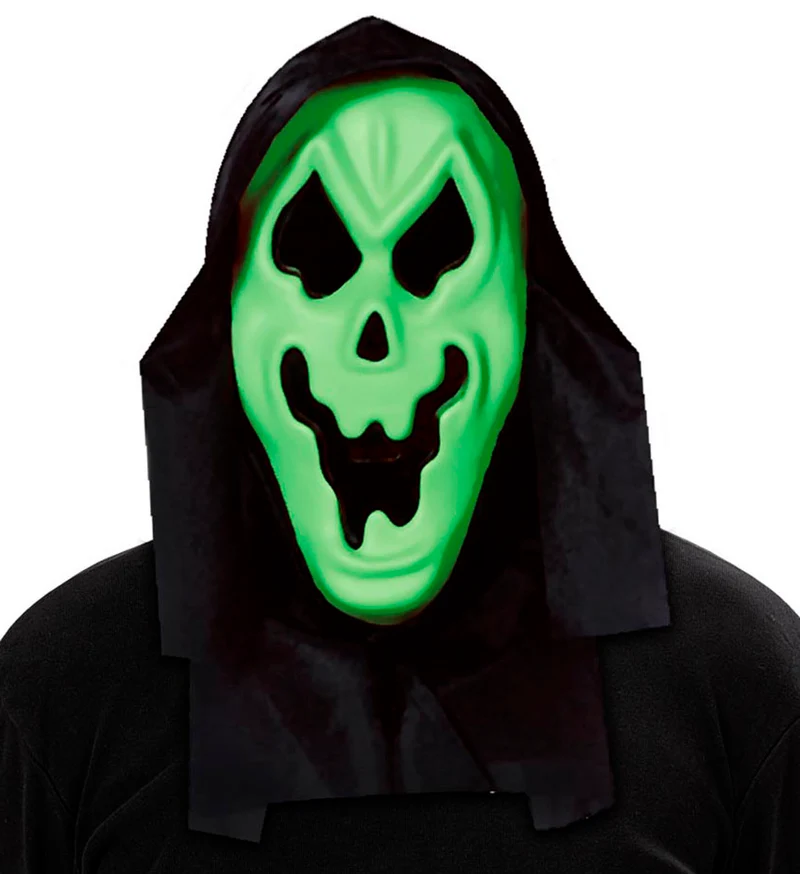 Halloween Geister Maske mit Kapuze | farblich sortiert