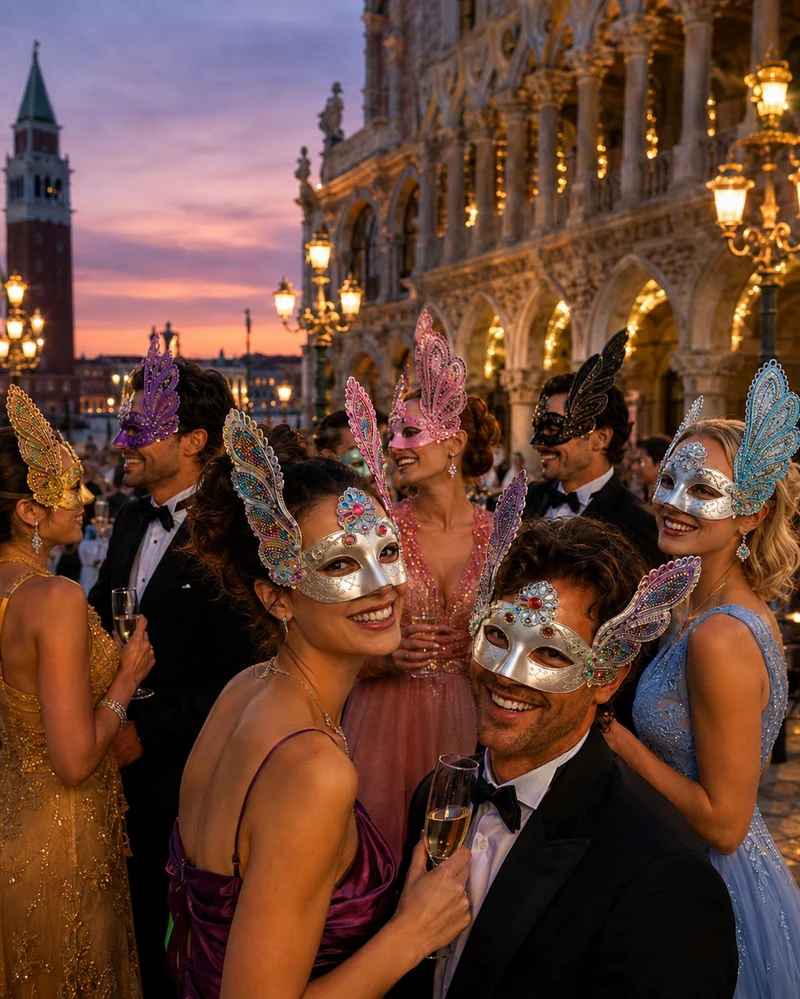 Augenmaske Florenz Silber mit Pailletten für Karneval & Maskenball