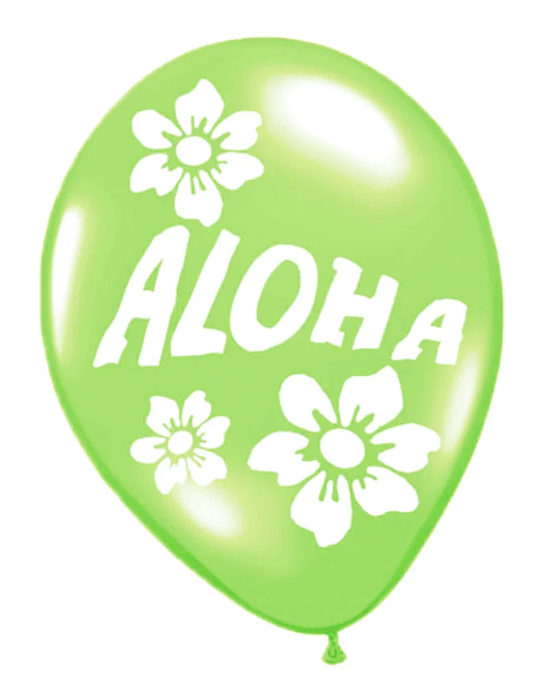 Aloha Hawaii Party Artikel zur Dekoration - 12 bunte Luftballons