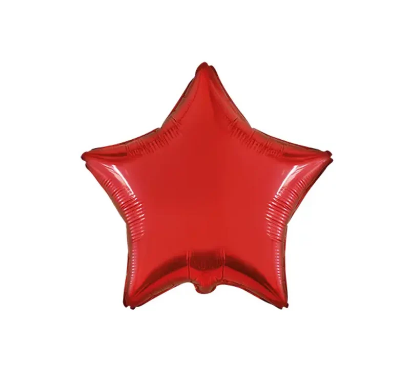 18"/Ø43cm Stern Folienballon Uni | Rot