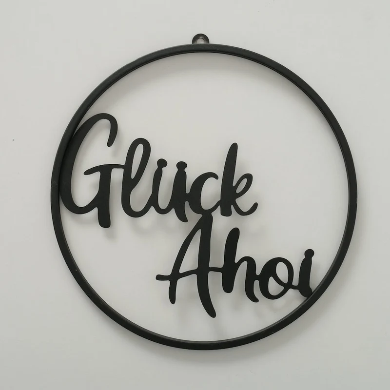 Dekohänger Glück Ahoi schwarz