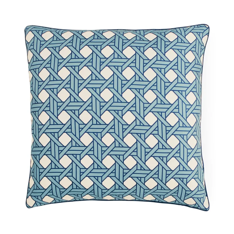 Kissen BASKETWEAVE (blau) Korbgeflechtmuster 50x50 cm