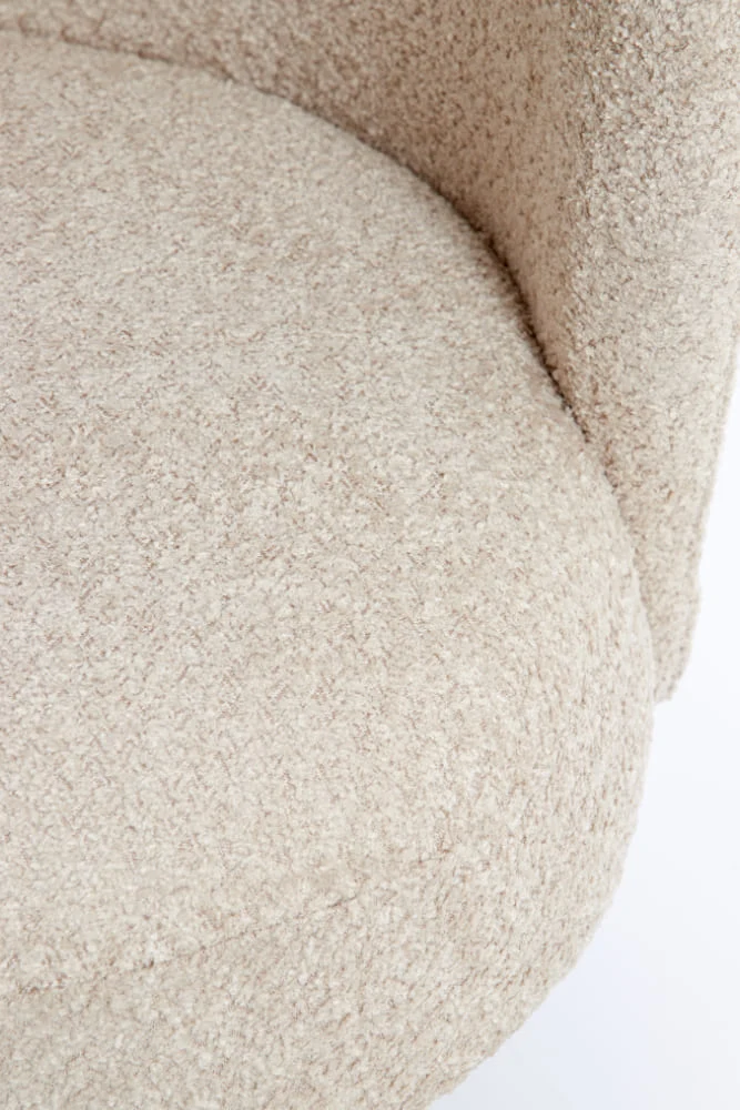 Sessel DIEYDA beige schwarz 67x68x72cm