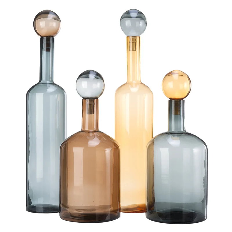 Deko Glasflaschen BUBBLES AND BOTTLES chic mix XXL