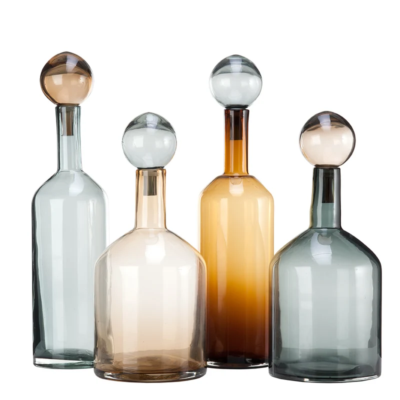 Deko Glasflaschen BUBBLES AND BOTTLES chic mix L