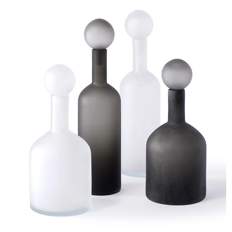 Deko Glasflaschen BUBBLES AND BOTTLES matt