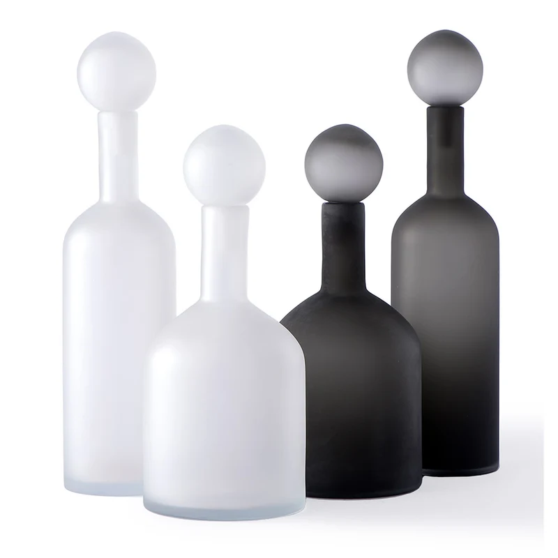 Deko Glasflaschen BUBBLES AND BOTTLES matt