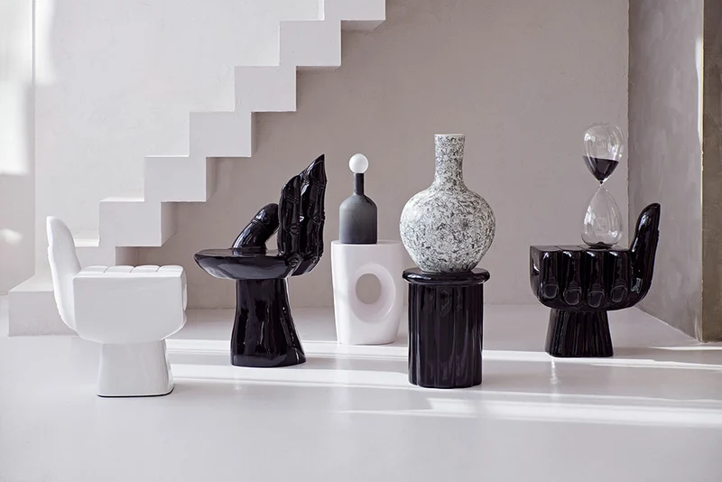 Deko Glasflaschen BUBBLES AND BOTTLES matt