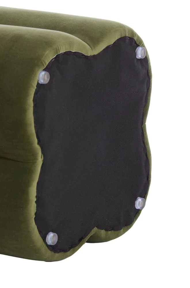 Sitzpouf NALANI 38x38x45cm velvet olivgrün