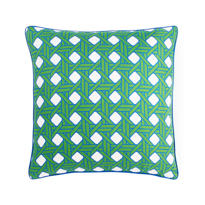 Kissen BASKETWEAVE (grün) Korbgeflechtmuster 45x45 cm