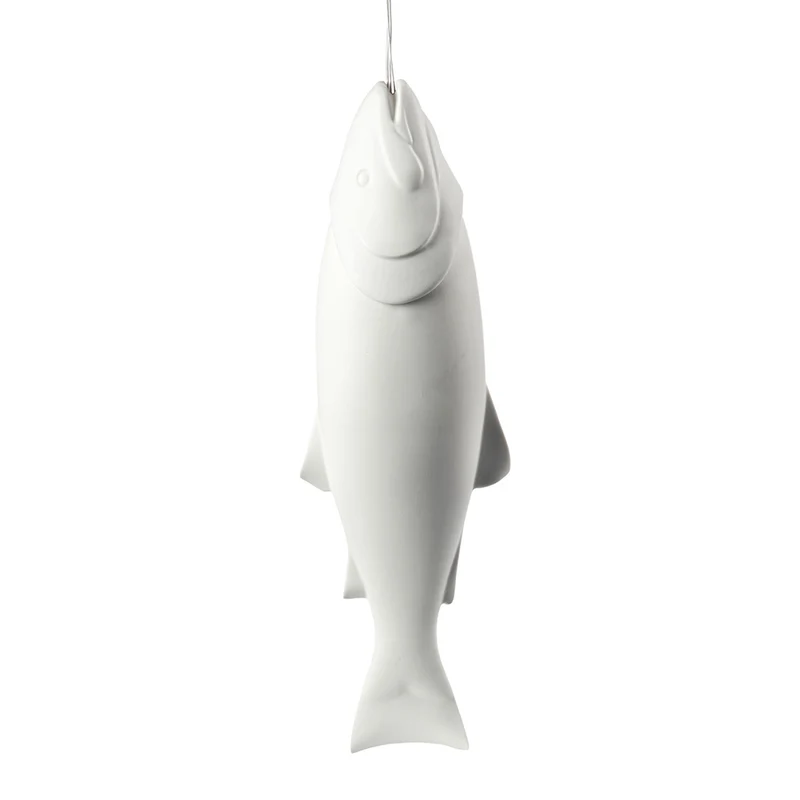 dekorative Lampe MYKISS FISH matt weiß L57