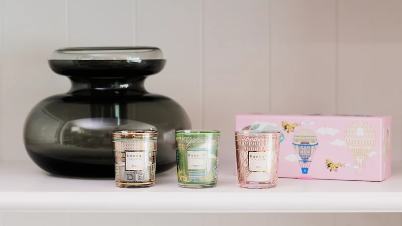 Baobab Duftkerzen 'Trio Travel Candles' Singapore-Athens-Paris