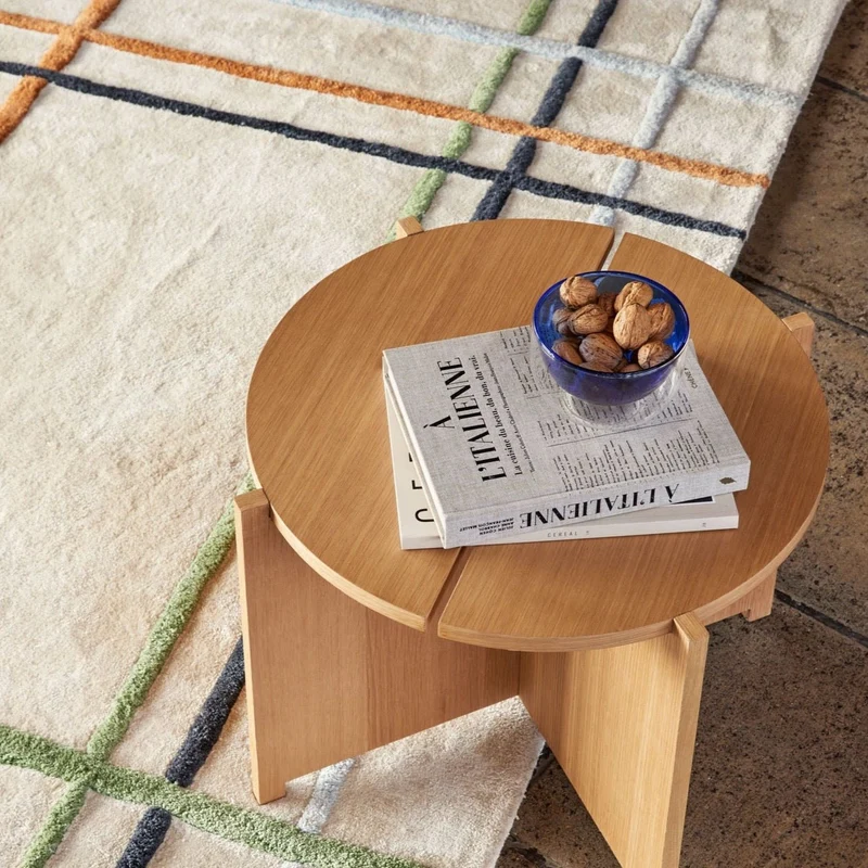 Fluffy Teppich Beige/ Multifarben - Hübsch Interior