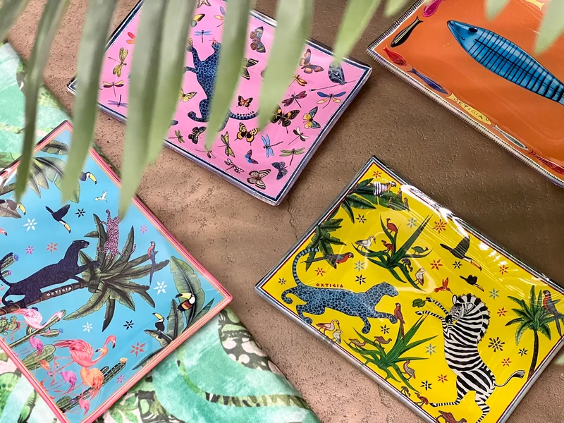 Glasteller TIN JUNGLE 4er-Set