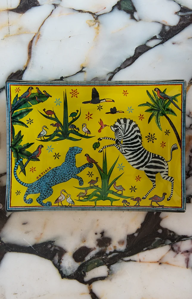 Glasteller TIN JUNGLE 4er-Set