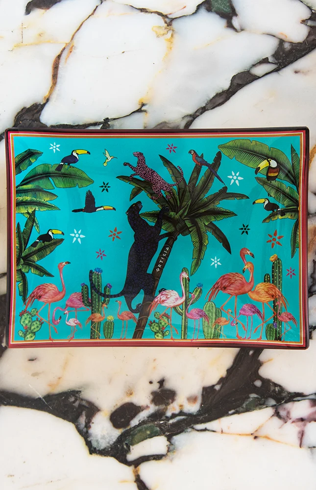 Glasteller TIN JUNGLE 4er-Set
