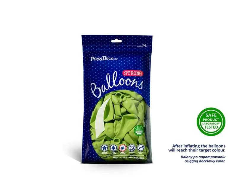 100 Stk. Luftballon Ø12cm "Uni Pastell" | Lime Green
