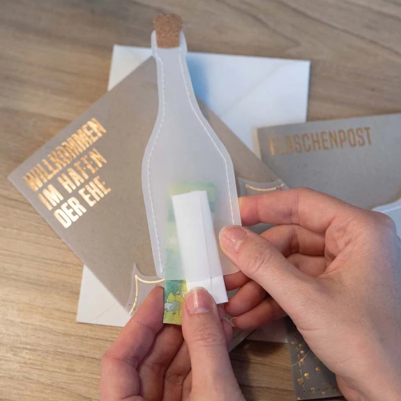 Räder Flaschenpostkarte Überraschung