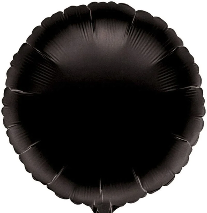 "Standard" Runder Folienballon 43 cm - Schwarz