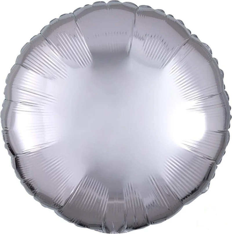 "Standard" Runder Folienballon 43 cm - Silber Metallic