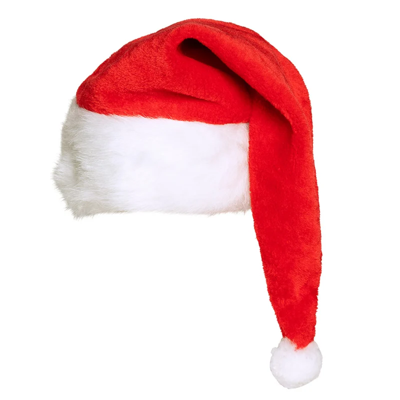 Weihnachtsmann Nikolaus Mütze "De Luxe" | Rot Weiß