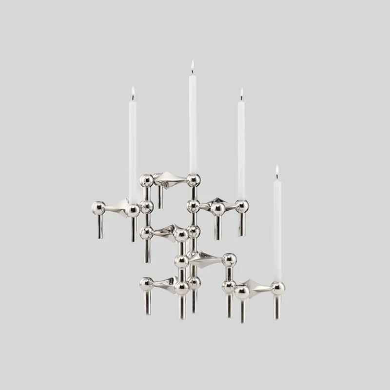 Kerzenhalter 3er Set - Stoff Nagel