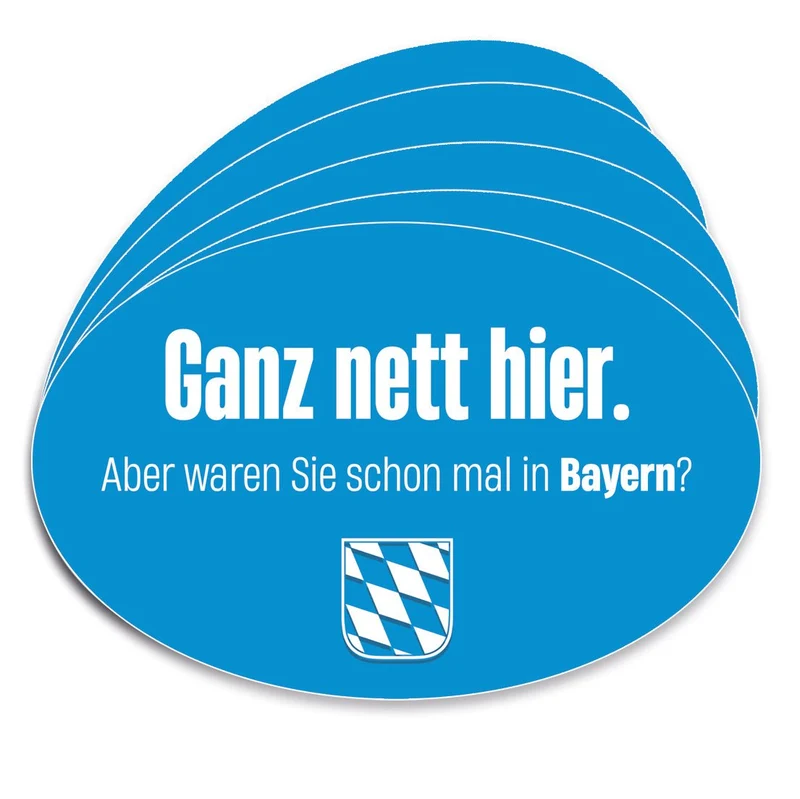 5er Aufkleber-Pack "Ganz nett hier."