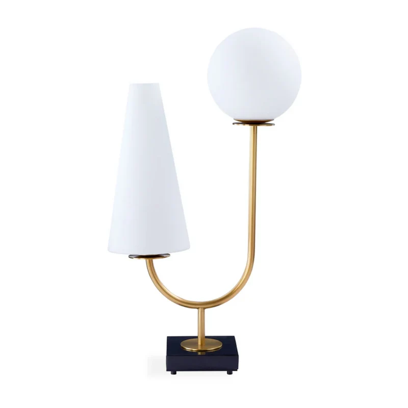 Tischlampe PARADISO aus Messing mit Marmorbasis