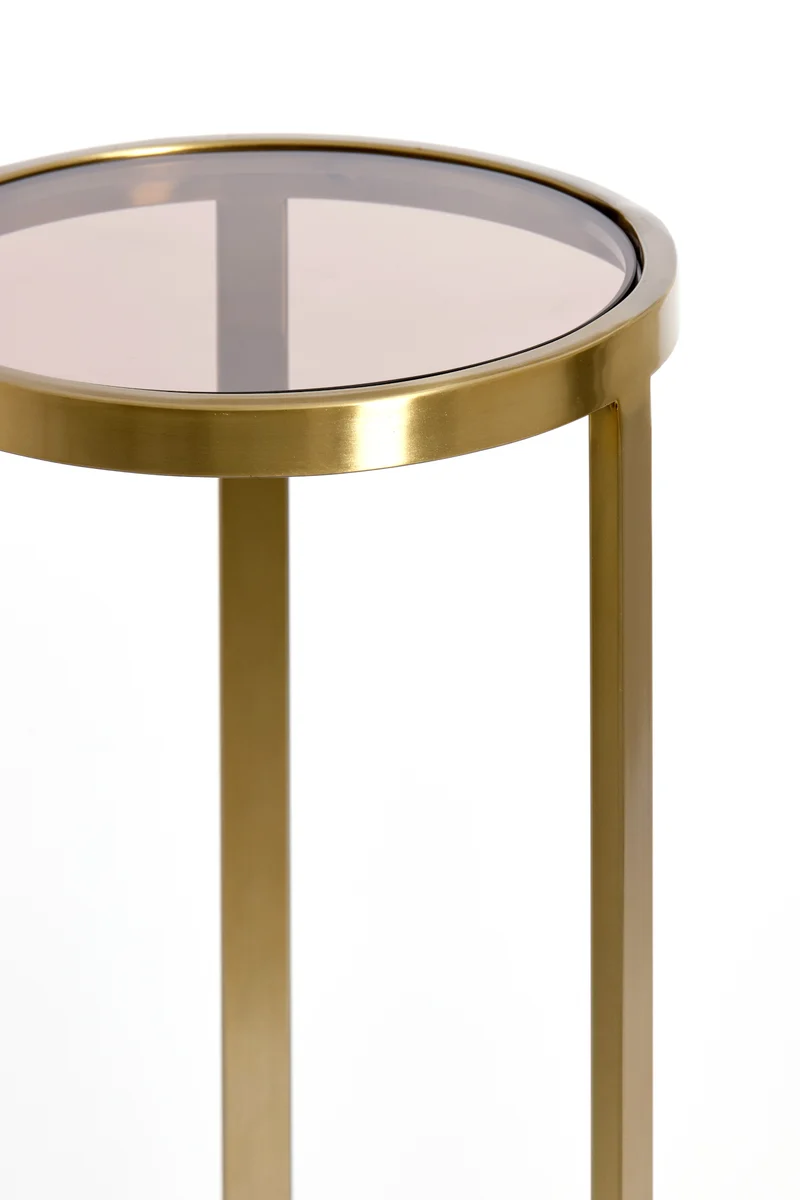 Säule RETIRO gold Glas Ø40x101cm